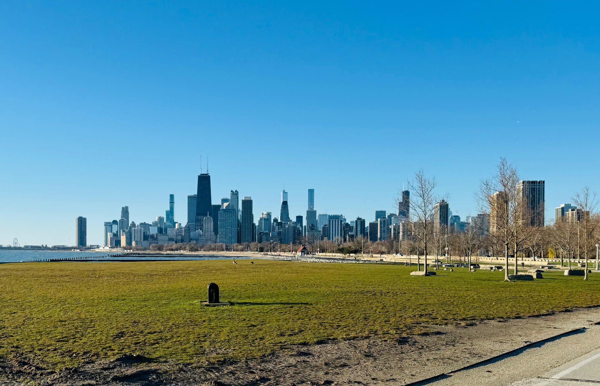 Chicago skyline from the Lakefront Trail